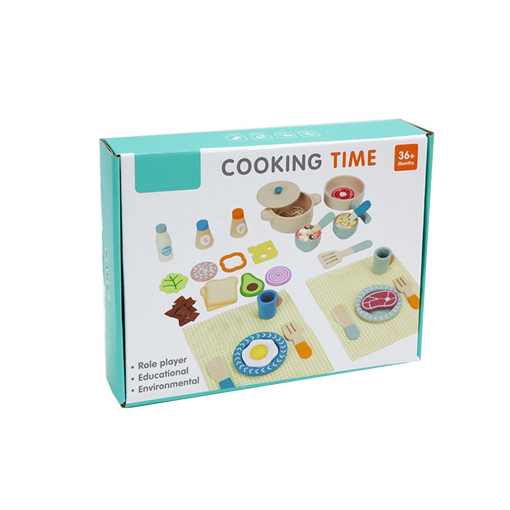 

Wooden Play Food Sets For Kids Wooden Kitchen Pretend Play Toys Birthday Christmas Gifts For 3+ Year Old Boys Girls kb-cooking group-0.95kg