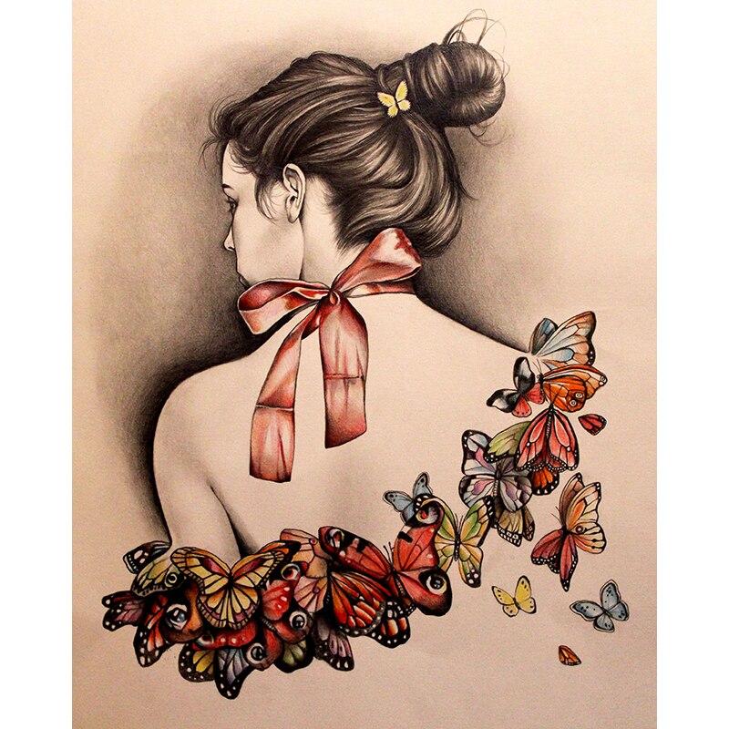 New 5D DIY Diamond Painting Butterfly Art Diamond Embroidery Cross Stitch Crafts Full Round Drill Home Decor Manual Gift