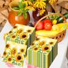 20pcs Watercolor Sunflowers Paper Napkins Wedding Disposable Tableware Serviettes Tissues Baby Birthday Party Long Napkin Decor