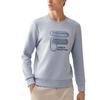 FILA Logo Print Crew Neck Sports Sweatshirt Men Sweatshirt Blue F51M148236F-LB