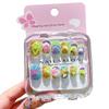 Cartoon Long Nail Sticker Cute Press on Nail Hot Nail Tips  for Girls Students
