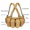 Large Capacity Climbing Chest Pocket High Density Nylon Travel Storage Vest Bag  Outdoor Sports