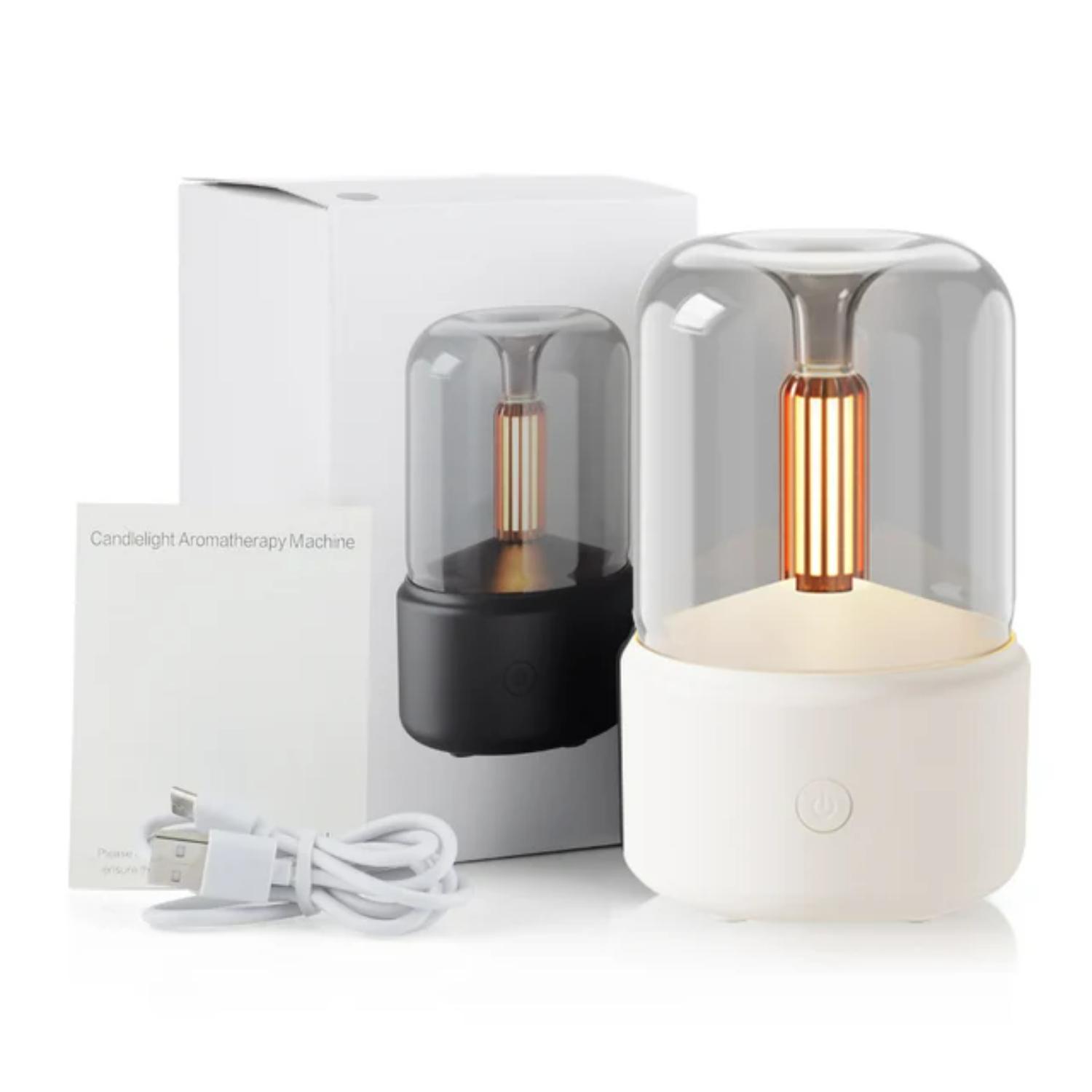 

Air Humidifier Mute Essential Oil Diffuser Portable Mist Sprayer 120ml Fragrant Diffuser Ultrasonic Mist Maker Nightlight korea білий