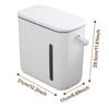 Trash Can with Lid Garbage Bin Container Removable Recycling Waste Double Compartments for