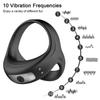 Masturbatore maschile vibrante ricaricabile tramite USB con anello di bloccaggio triangolare