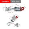 1Pcs Quick Release Lock Buckle Hinge Toolbox Case 4001/4002/4003 Toggle Latch Clamp Push Pull Adjustable Catch Clasp