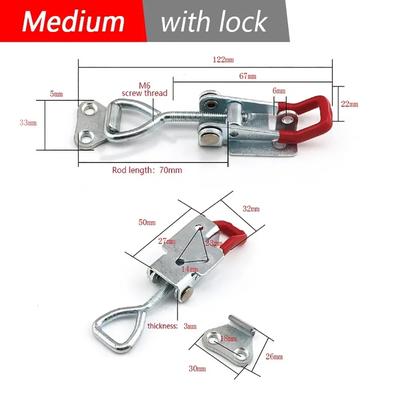 1 ks rychloupínací zámek přezka pant toolbox pouzdro 4001/4002/4003 pákový západkový uzávěr push-pull nastavitelný západka