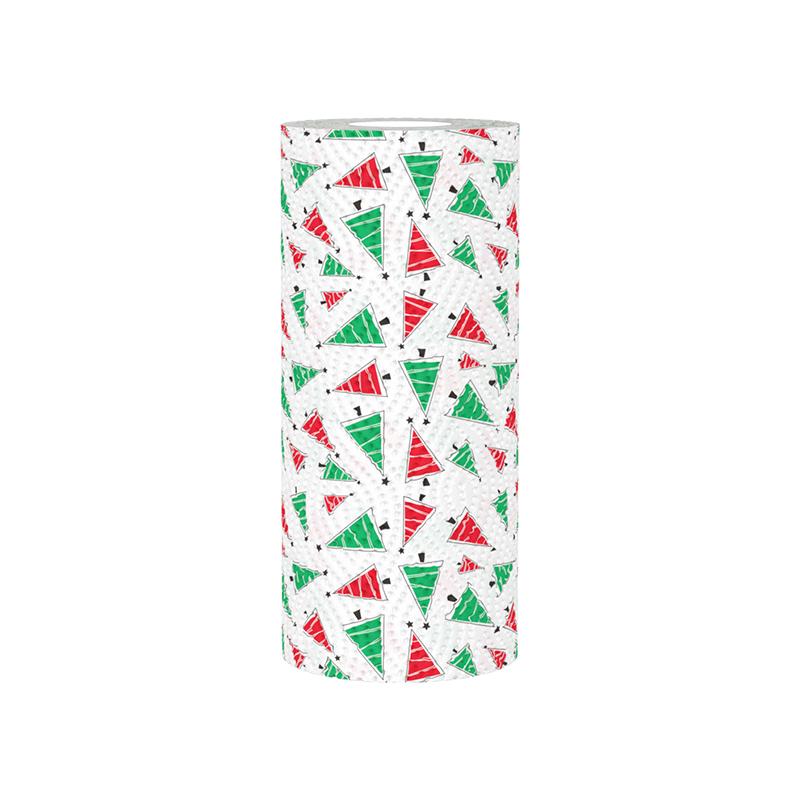 40Pcs/Roll Grease-proof Paper Food Paper Fried Food Paper Dish Towel Christmas Pattern Disposable Snacks Paper Kitchen Supplies