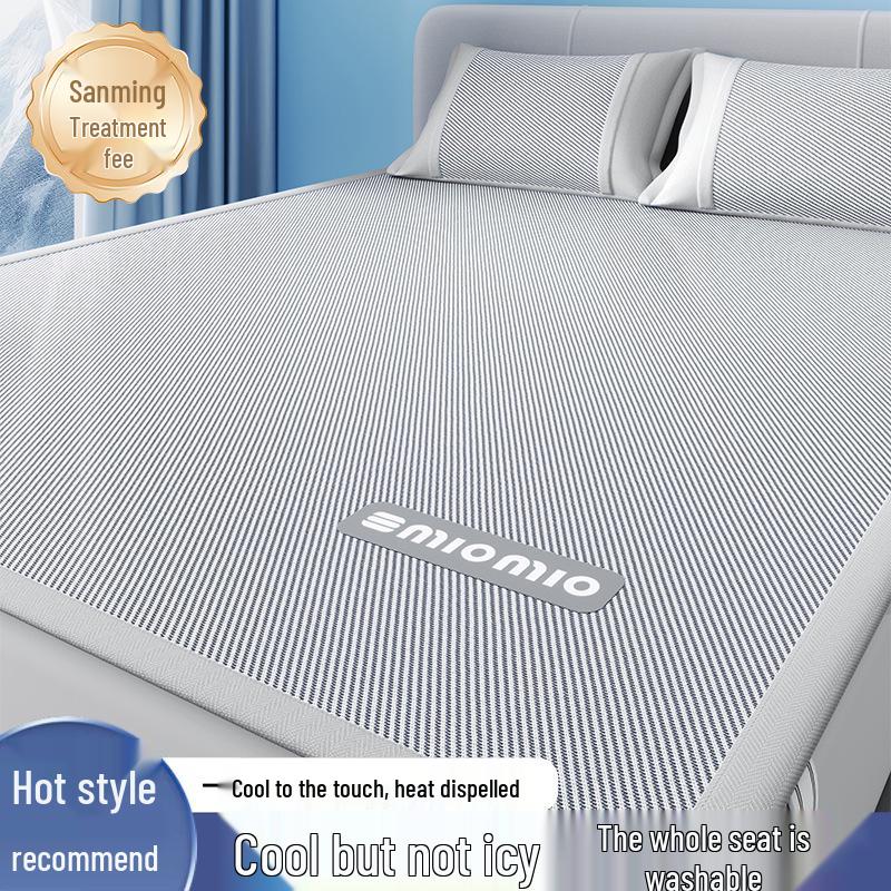 Kylmatta i is-siden - Mjuk, Snabbt kylande, Vikbar, Maskintvättbar för enkelsäng och dubbelsäng, Idealisk för sommarkomfort