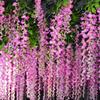 12Pcs Simulated Flower Garland Realistic Wisteria Vines Easy To Clean Reusable Wisteria Vines Wedding Decoration
