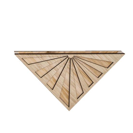 Wood Planter Box for Indoor Plants Wall Mounted Boho Hanging Planter Small Triangle Shaped Flower Pot for Living Room Bedroom Kitchen Office Home Wall