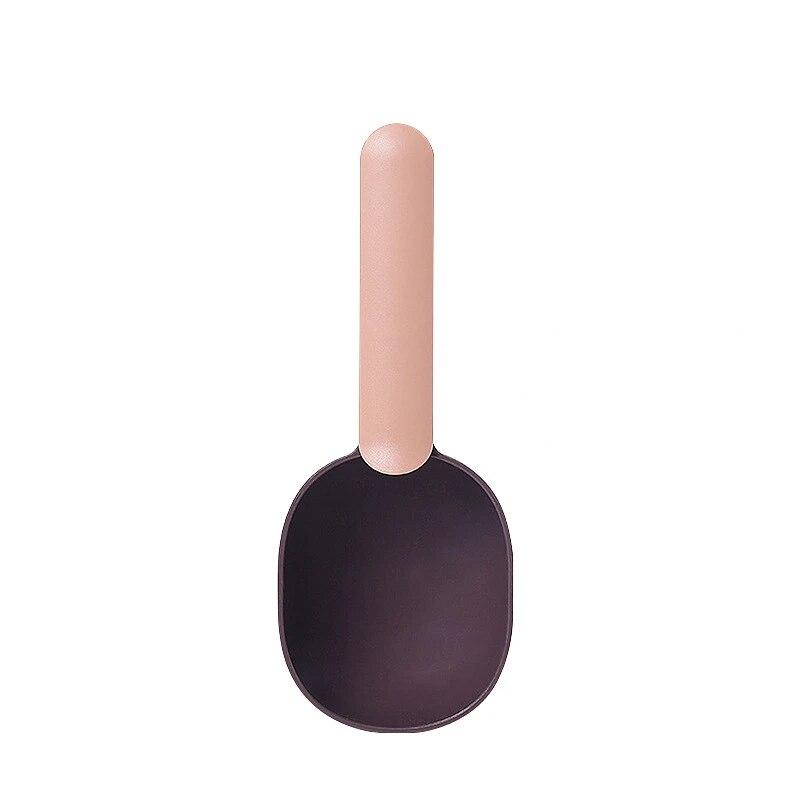 Mutli-funksjon bærbar kjæledyr katt Hundemat spade øse mating skje med forseglingspose klips kjæledyr matere kjæledyr valp kattunge forsyninger