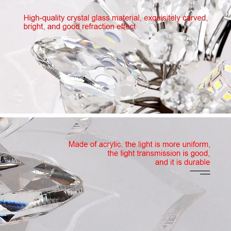 Moderní LED stropní svítidlo Křišťálové stropní svítidlo Lustr do ložnice Vnitřní osvětlení do obývacího pokoje Domácí dekorace Led Lustr
