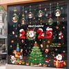 Adesivos de Janela Eletrostáticos de Natal 2025: Decoração Festiva Papai Noel e Árvore