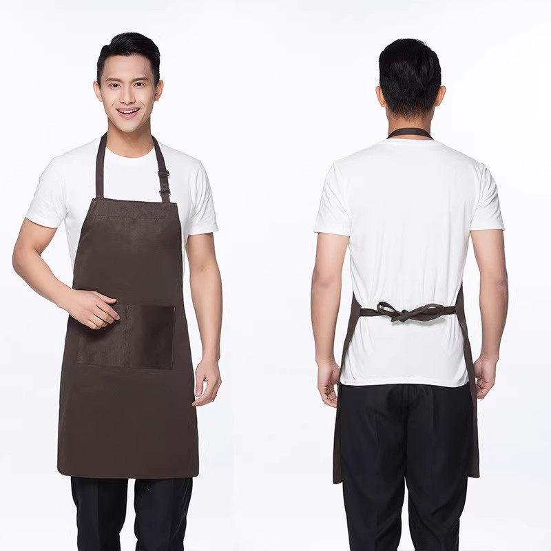 

Waterproof Catering Apron with Logo Print for Restaurant, Milk Tea Shop, and Waitstaff