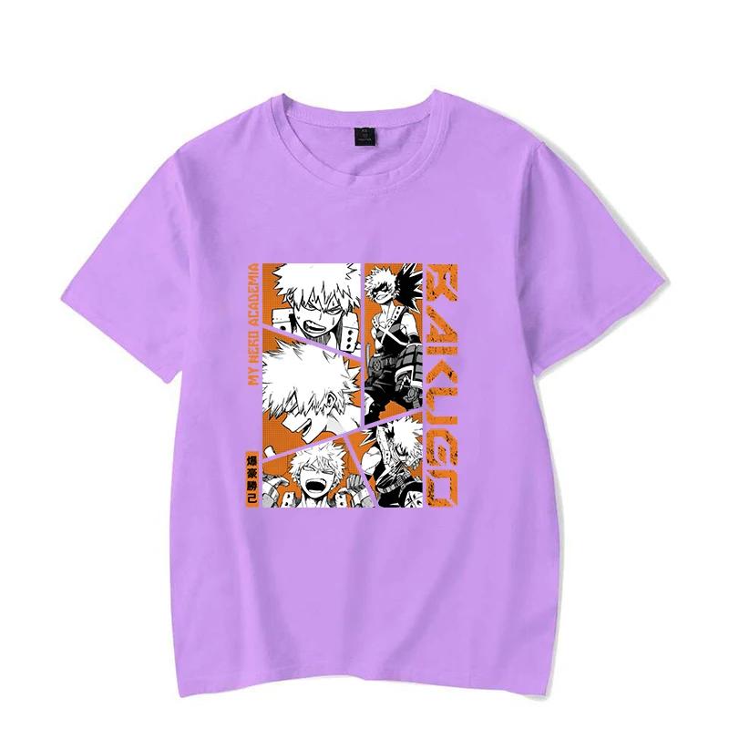 Tricouri Noi Anime Bakugou Katsuki Imprimate pentru Femei Bărbați Tricou de Vară Personalitate Casual Mânecă Scurtă Gât Rotund Topuri T-shir