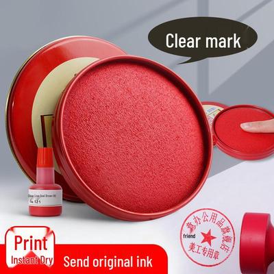 Klares Schnelltrocknendes Rotes Stempelkissen zum Basteln und für Fingerabdruckstempel