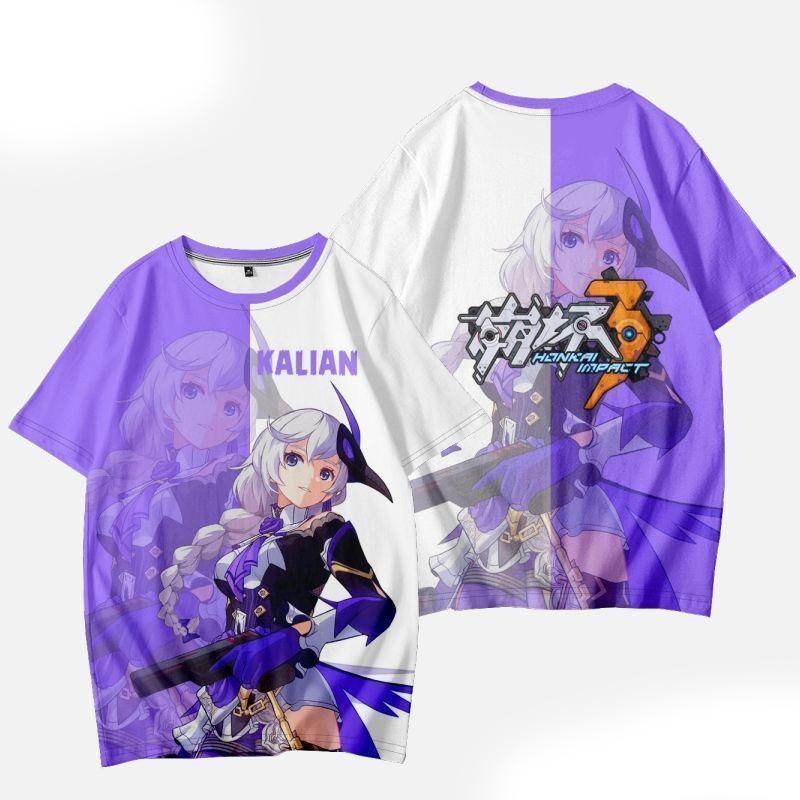Games Honkai Impact 3rd T-shirts 3D Print Kid Anime Tee Men Women Short Sleeve O-Neck T Shirt Harajuku Cosplay Y2k Tops Clothing