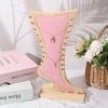 Foot Shaped Velvet Wooden Board Holder Storage Jewelry Hanging Stand  Show Case
