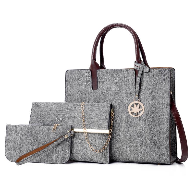 Neue Damentasche modische Retro tragbare Damentasche eine Schulter schräg zu tragen Kind- und Muttertasche dreiteiliges Set