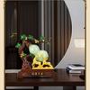 Fengshui Chinese Style Glaze Lucky and Safe Gourd Ornaments Sika Deer Living Room Wine Cabinet Foyer Decoration