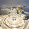 Rechargeable LED RGB Rose Diamond Crystal Table Lamp Night Light Remote Control