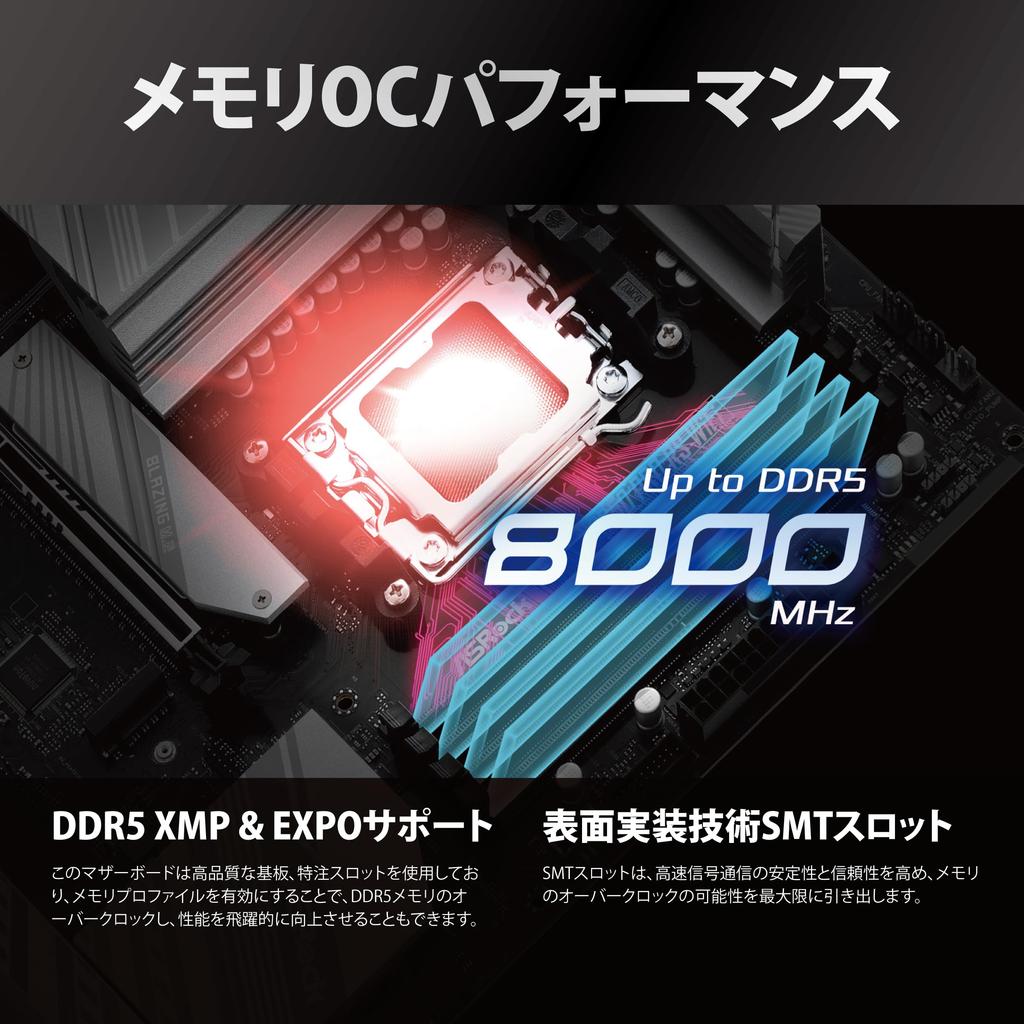 ASRock B850 Pro RS WiFi DDR5 ATX Motherboard for AMD Ryzen Series CPUs Japanese Retailer Motherboard, 9000/8000/7000 (Socket AM5) [Official Product]
