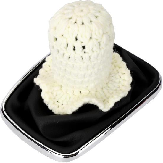 Crochet Shift Knob Cover, Universal Cute Handmade Strawberry Boho Car Accessories for Women, Car Shift Boots Knobs Cover Automotive Interior Fits Car