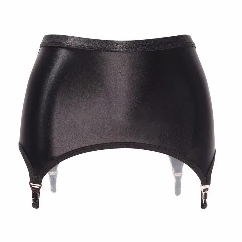 Sexy Lusso Donna Reggicalze Mini Gonna Raso Lucido Clip Metalliche Sospensorio Per Ol Ootd Ballerina Pole Dance Sm Gioco Moda Bdsm Sesso Divertimento