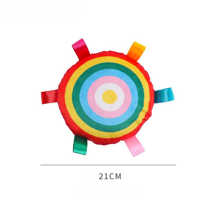 Pet Supplies Plush Frisbee with Bell Interactive Colorful Ribbon Dog Toy