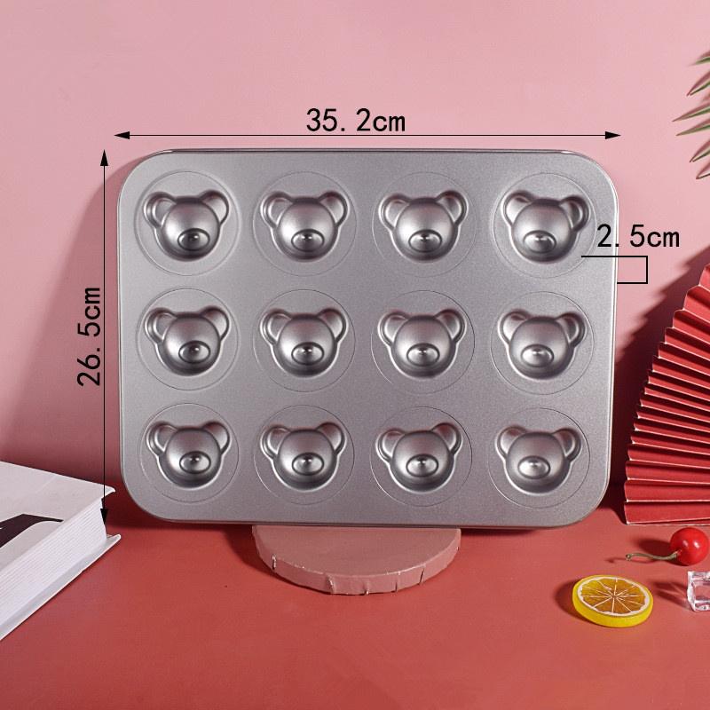 1 Stück 4/6/9/12 Förmige Bärenform Backform Pfanne Antihaftbeschichtet DIY Niedliche Süßigkeiten Kuchenform Werkzeug Dekoration Keks Süßigkeitenform Backen