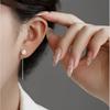 925 Silver Earrings: Clay Ball with Diamonds and Zircon Stars - Hypoallergenic, Elegant, Long Design for Women
