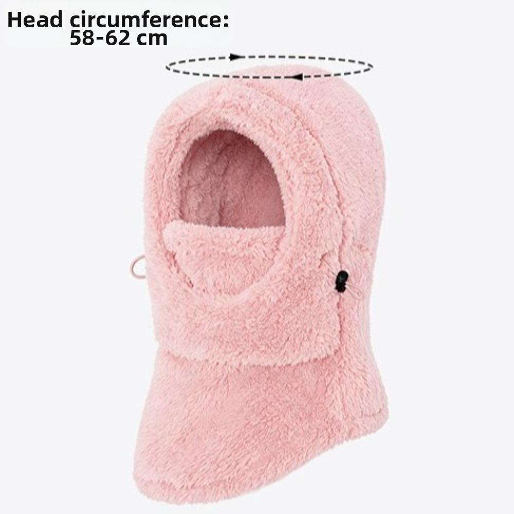Solid Color Full Face Mask Hat Windproof Winter Hood Hat Cute Ear Protection Cap  Men Women