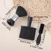 Spazzola Morbida da Parrucchiere Spazzola Nera da Parrucchiere Pulizia Capelli Collo Spolverino Viso Anello Taglio Capelli Pettine per Styling Barba