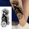 1 Blatt Löwenkrieger Kompass Piratenschiff Temporäre Tattoos für Männer Frauen Erwachsene Fake Tattoo Aufkleber Totenkopf Gangster Ärmel