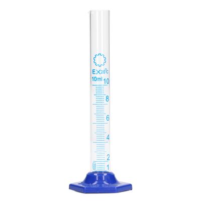 10 STÜCKE 10 ml Messzylinder Glas Messzylinder Set Labor Experiment Utensilien