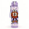 1PC Number 13 Teenager Mascot Figure 750ml Color Plastic Water Bottle Leakproof Flip Straw Lid For Sports Office Home Use