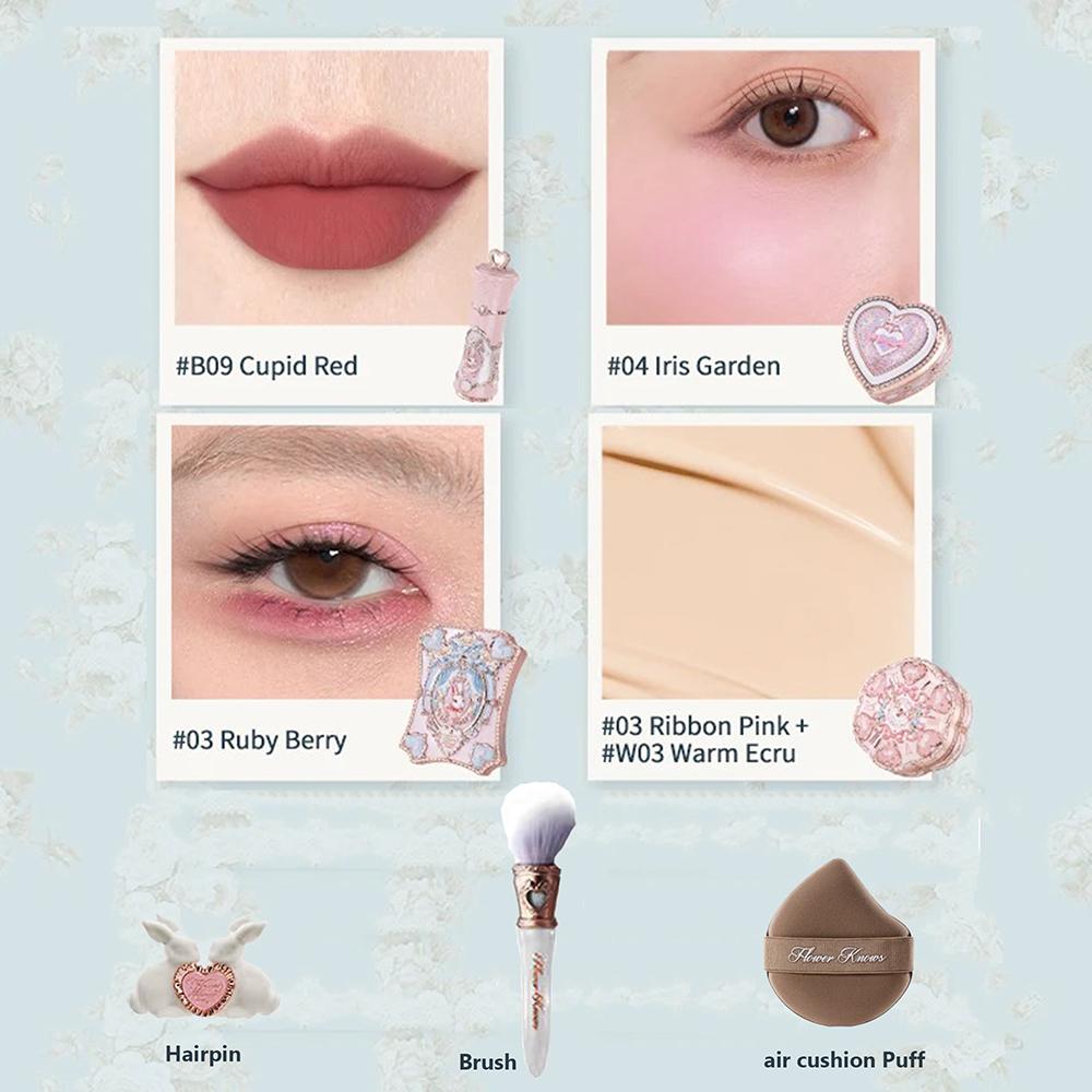 Flower Know Little Angel Collectie Make-up Cadeaubox Oogschaduw Blusher Crème Matte Lippenstift Highlighter Volledige Set Alles-in-één