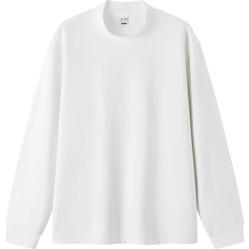 Semir Men's Solid Mock Neck Long-Sleeve T-Shirt