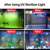 Aquarium UV Sterilizer Light USB Powered Bacteria Killing Algae Removal Light for Home Desktop Mini Fish Tank Use