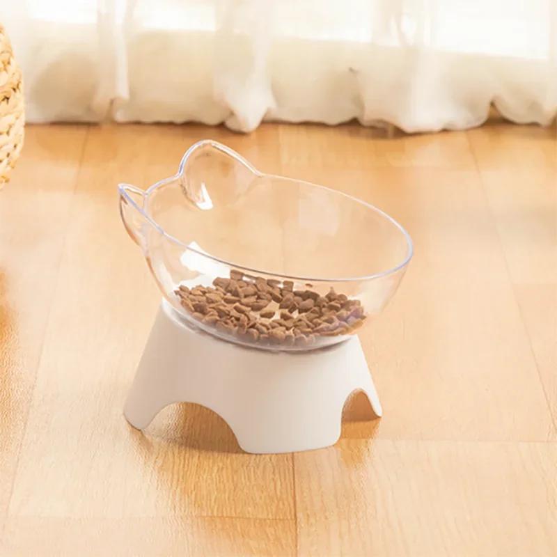 1 Stück-Für Katzen Hunde Futternäpfe Rutschfeste Tierfutter- und Wassernäpfe Katzennapf Fütterungsprodukte Haustierbedarf Mit Ständerbasis Transparent