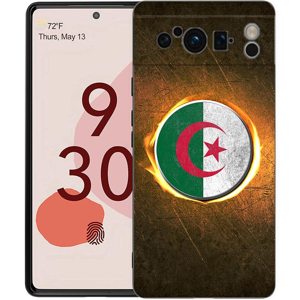 Algeria Passport Phone Case For Google Pixel 10 9 8 7 6 Pro XL 9A 8A 6A 7A 5G Soft Shockproof TPU Black Cover