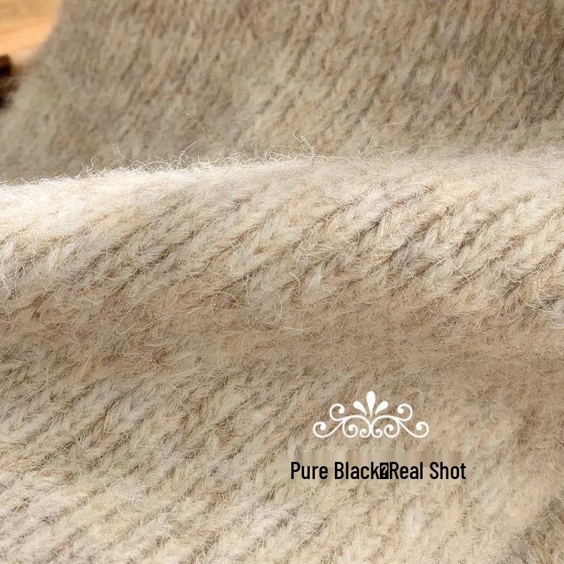 Korean Solid Color Wool Blend Scarf, Blue-Green, Unisex Autumn-Winter Neck Warmer