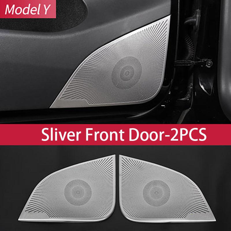 For Tesla Model Y 20-24 Car Audio Speaker Cover Interior Trim Sticker Door Loudspeaker Cover Under Seat Outlet Vent Trim