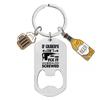 Stainless Steel Keychain Bottle Opener - Father's Day Gift & Beer Accessory - Laser Engravable