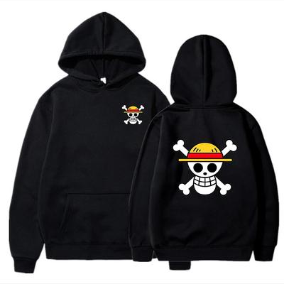 Une pièce automne pull crâne Luffy unisexe sweat à capuche Sweat Homme japonais Anime Harajuku Hip Hop Style sweats à capuche manteau