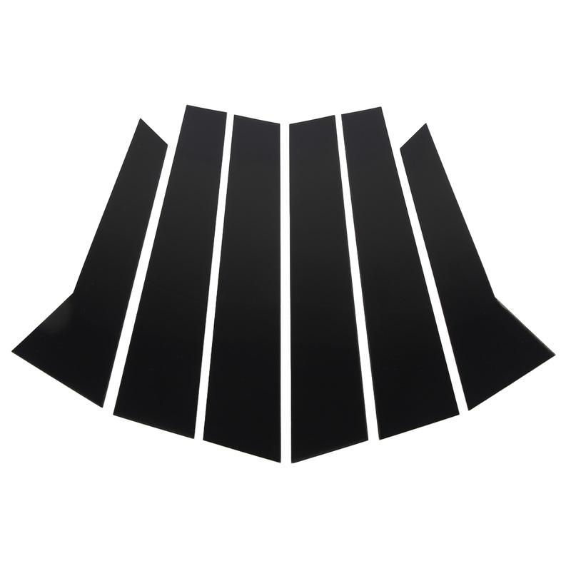 6Pcs B Pillar Posts Trim Glossy Black Exterior Window Decal for Porsche Macan 95B 2014-2023