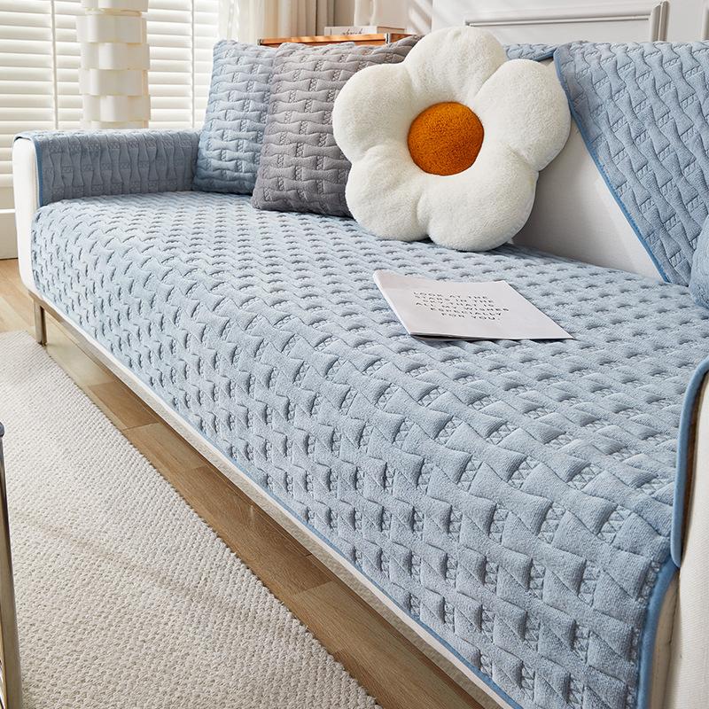 

Сплошная цветная высококачественная короткая плюшевая зимняя подушка для дивана, современная простая грязеотталкивающая универсальная нескользящая подушка для четырех сезонов 70*70