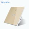 LangYeao EU UK 1/2/3/4 Gang Tuya WiFi Smart Switch Light Alexa Voice Control Touch Glass Wall Wireless No/With Neutral Wire