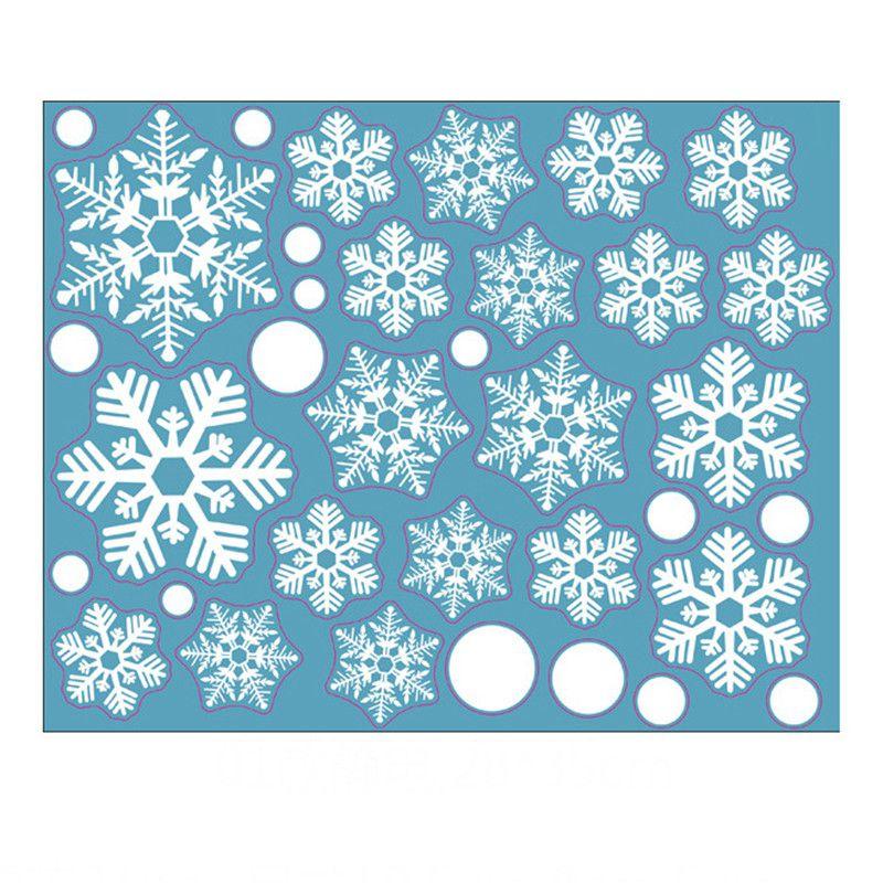 Removable Pvc Christmas Window Stickers With Snowflakes And Merry Christmas Designs